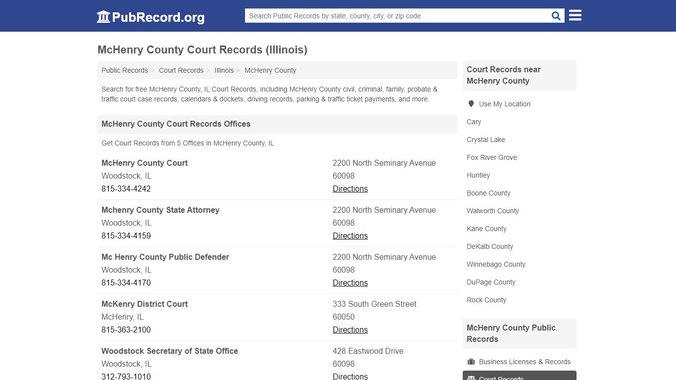 Free McHenry County Court Records (Illinois Court Records)